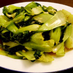 Stir-fried green chinese cabbage